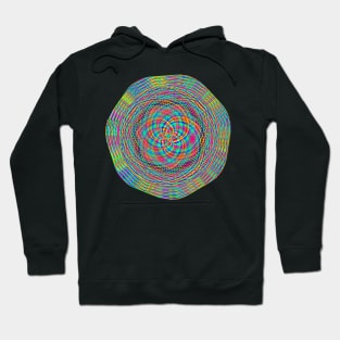 Kaleidoscopic Rainbow Spiral Mandala Hoodie